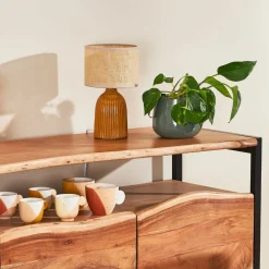 Lampe en céramique curry h28cm - Essencia