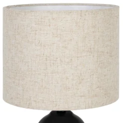 Lampe en céramique et coton noir h41cm - Figura