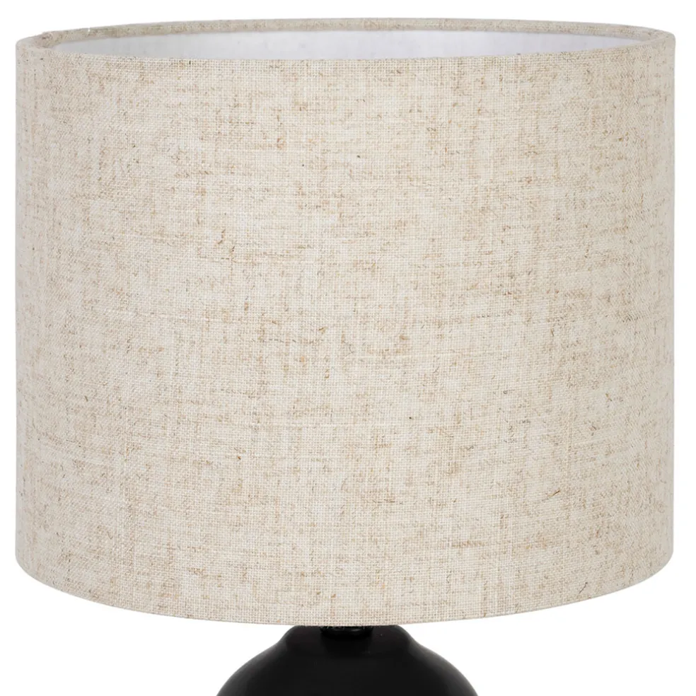 Lampe en céramique et coton noir h41cm - Figura