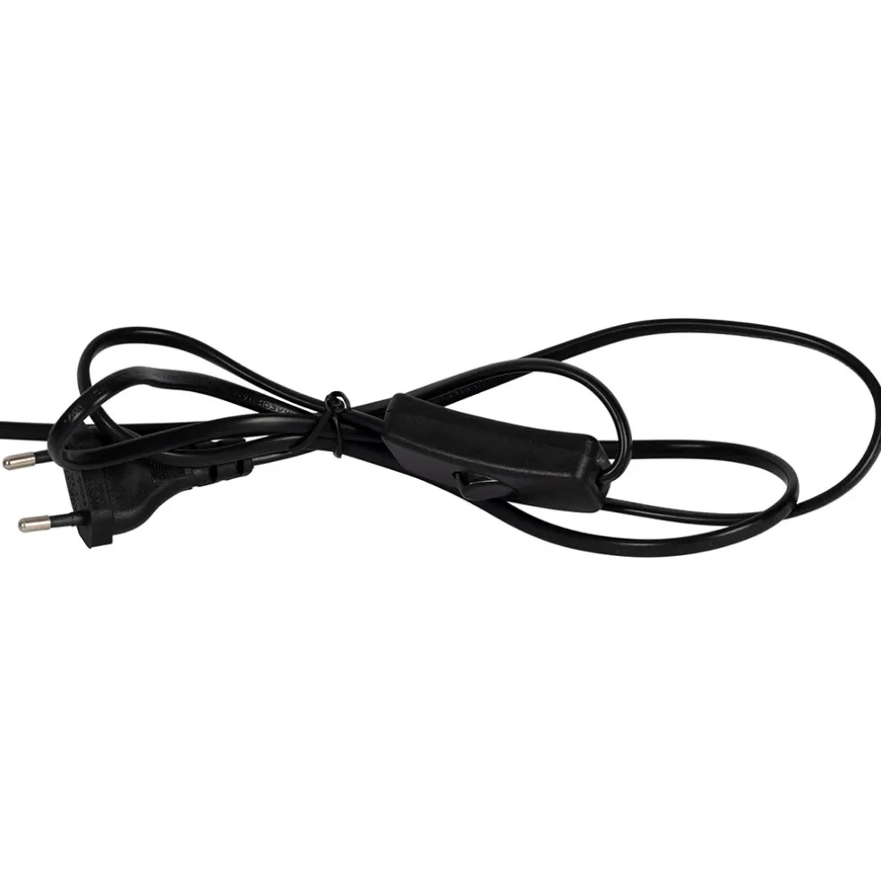 Lampe en céramique et coton noir h41cm - Figura