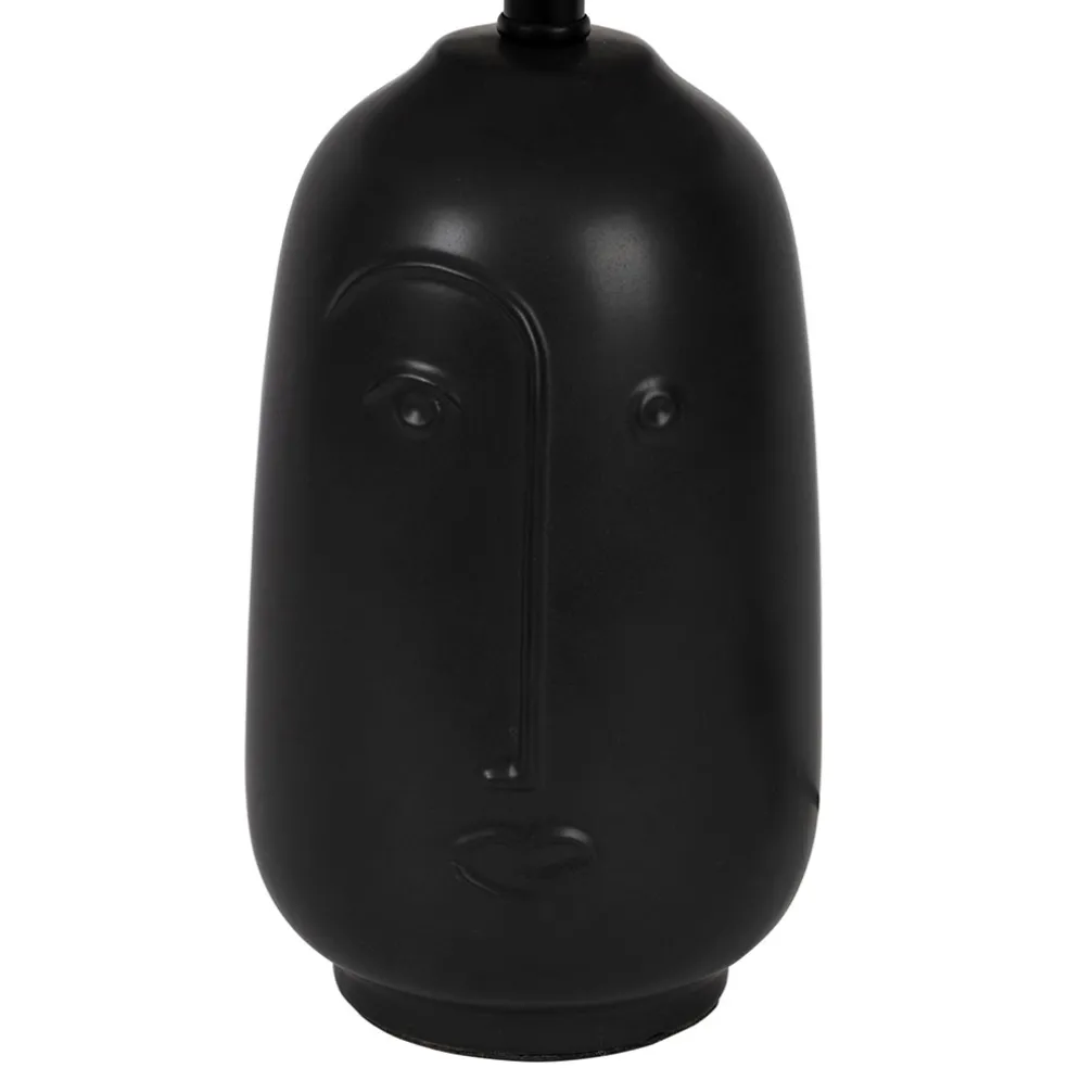 Lampe en céramique et coton noir h41cm - Figura