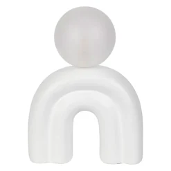 Lampe en céramique et coton ecru h32cm - Organic