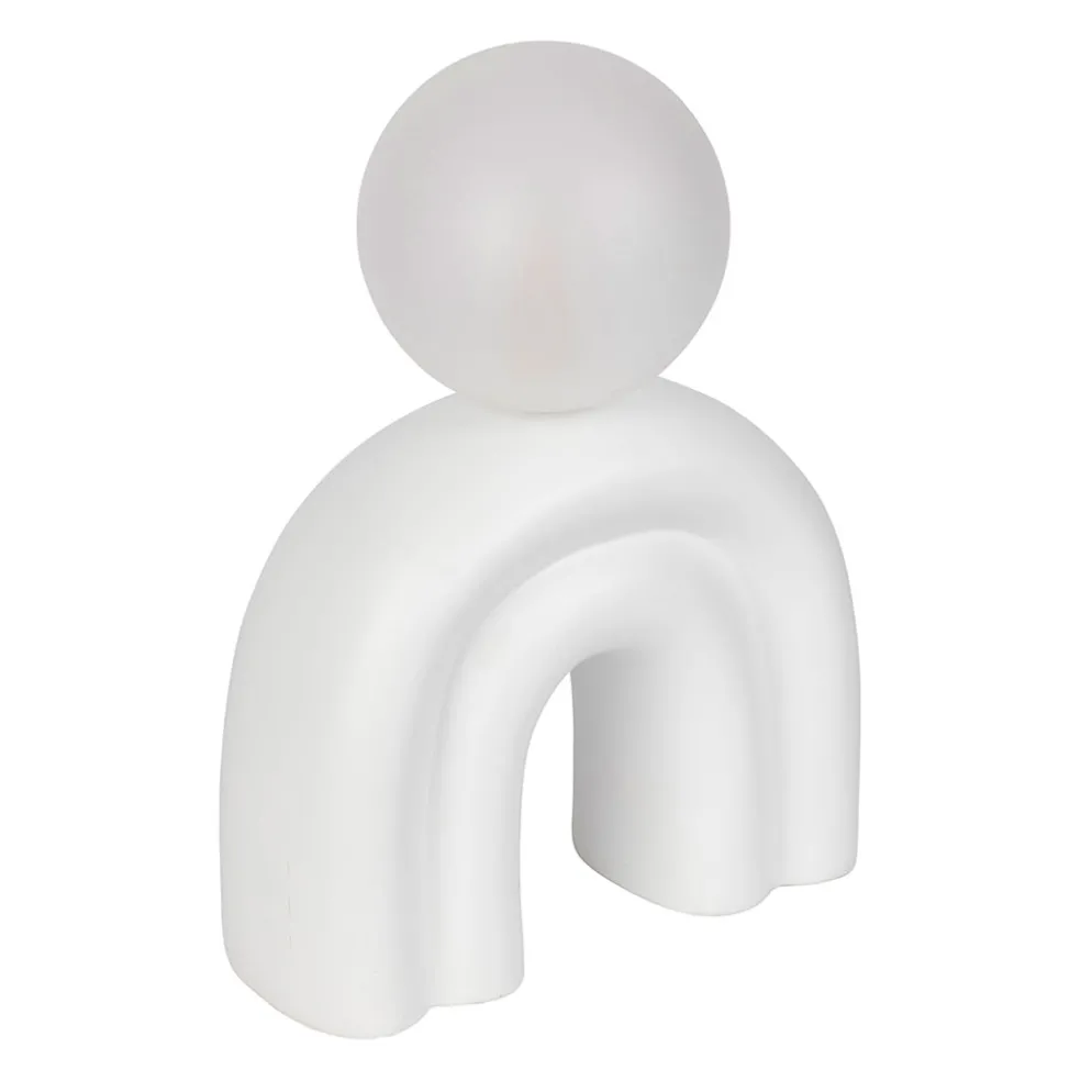 Lampe en céramique et coton ecru h32cm - Organic