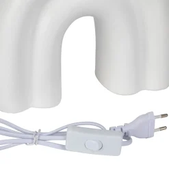 Lampe en céramique et coton ecru h32cm - Organic