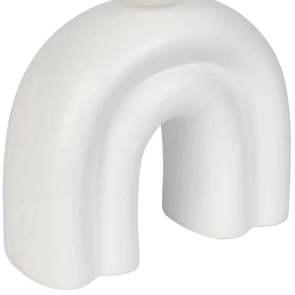 Lampe en céramique et coton ecru h32cm - Organic