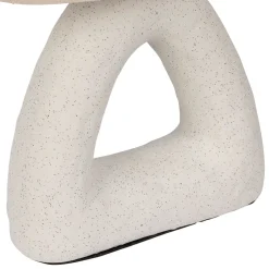 Lampe en céramique et coton blanc h38cm - Organic