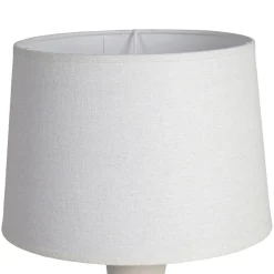 Lampe en céramique et lin écru h52cm - Klosen