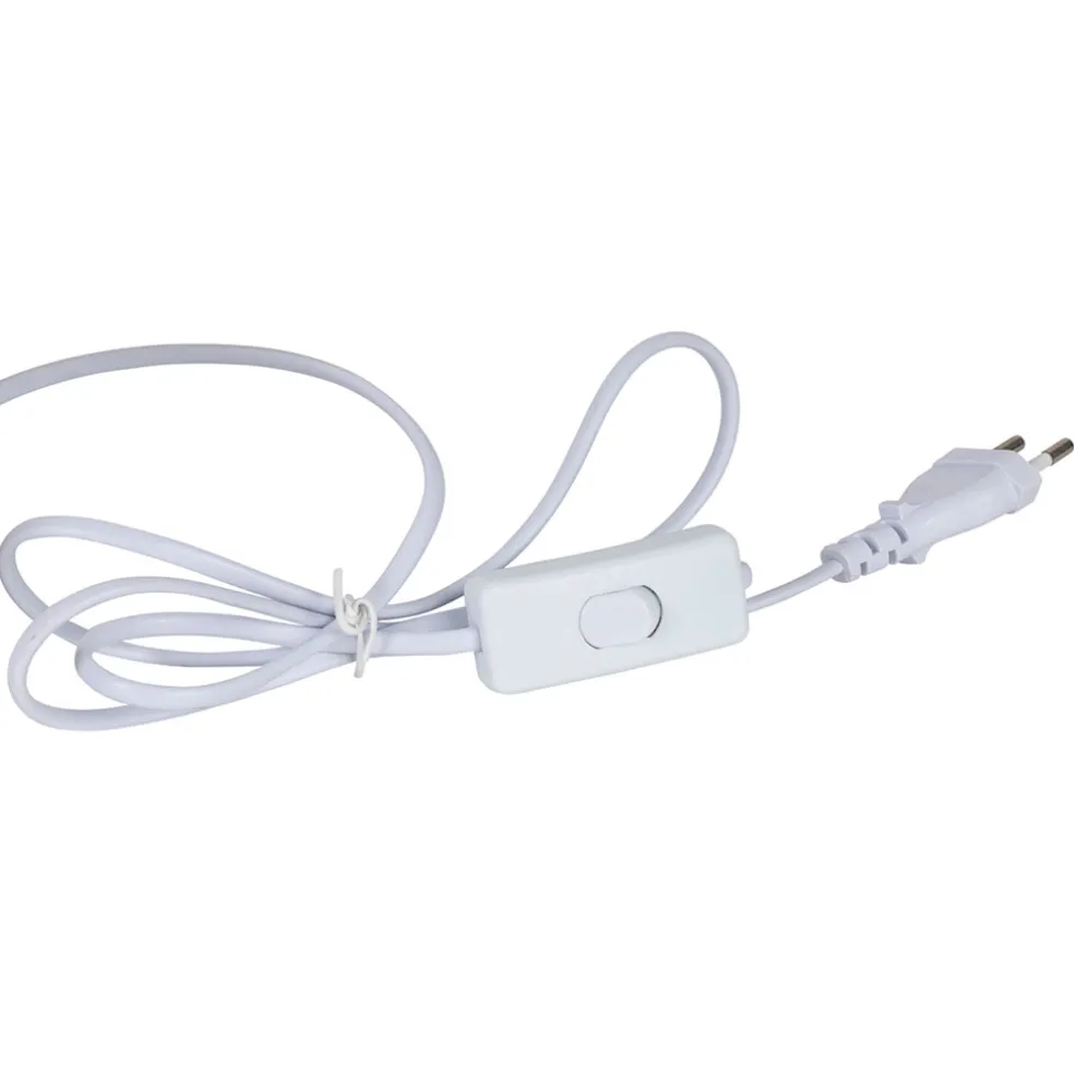 Lampe en céramique et raphia écru h48cm - Lignes