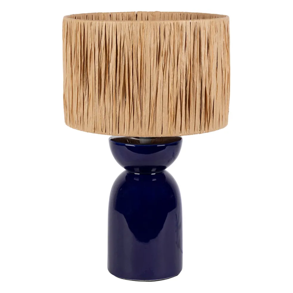 Lampe en céramique indigo h38cm - Palma