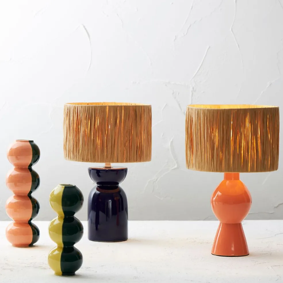 Lampe en céramique indigo h38cm - Palma