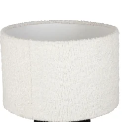 Lampe en céramique noir et coton ecru h41cm - Organic