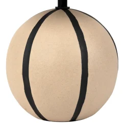 Lampe en céramique rayée brun et noir h34cm - Paese