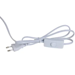 Lampe en céramique rayée brun et écru h40cm - Paese