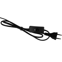 Lampe en céramique rayée noir et écru h46cm - Paese