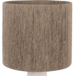 Lampe en fer blanc et jute h57cm - Quintao