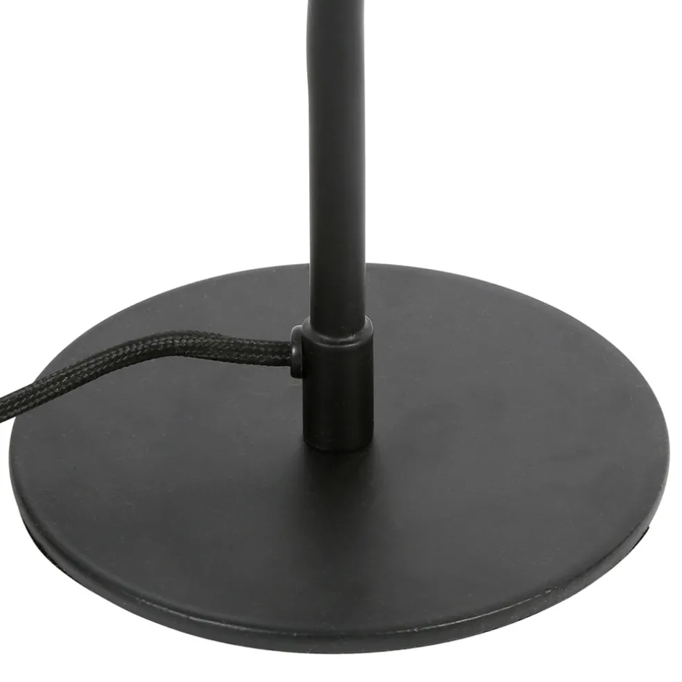 Lampe en fer et coton noir et beige d29xh60cm - Funky