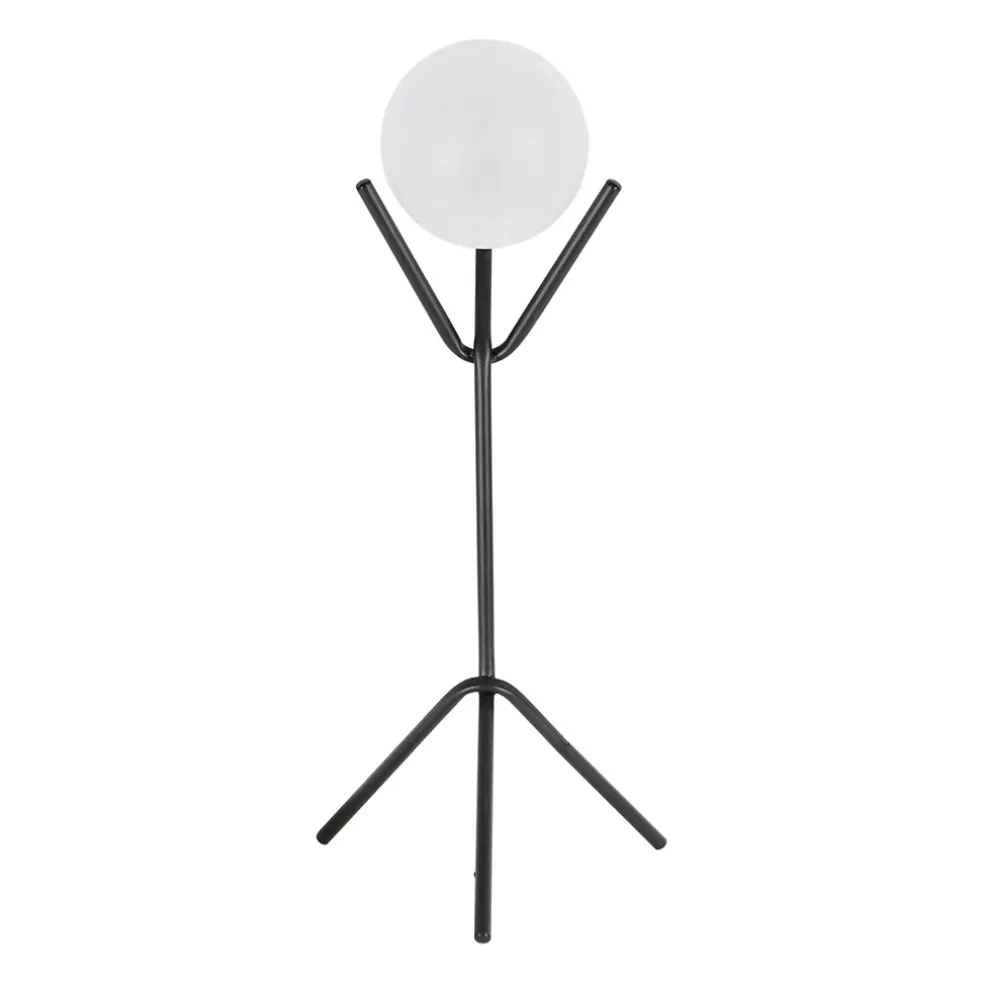 Lampe en fer et verre noir h61cm - Ardecor