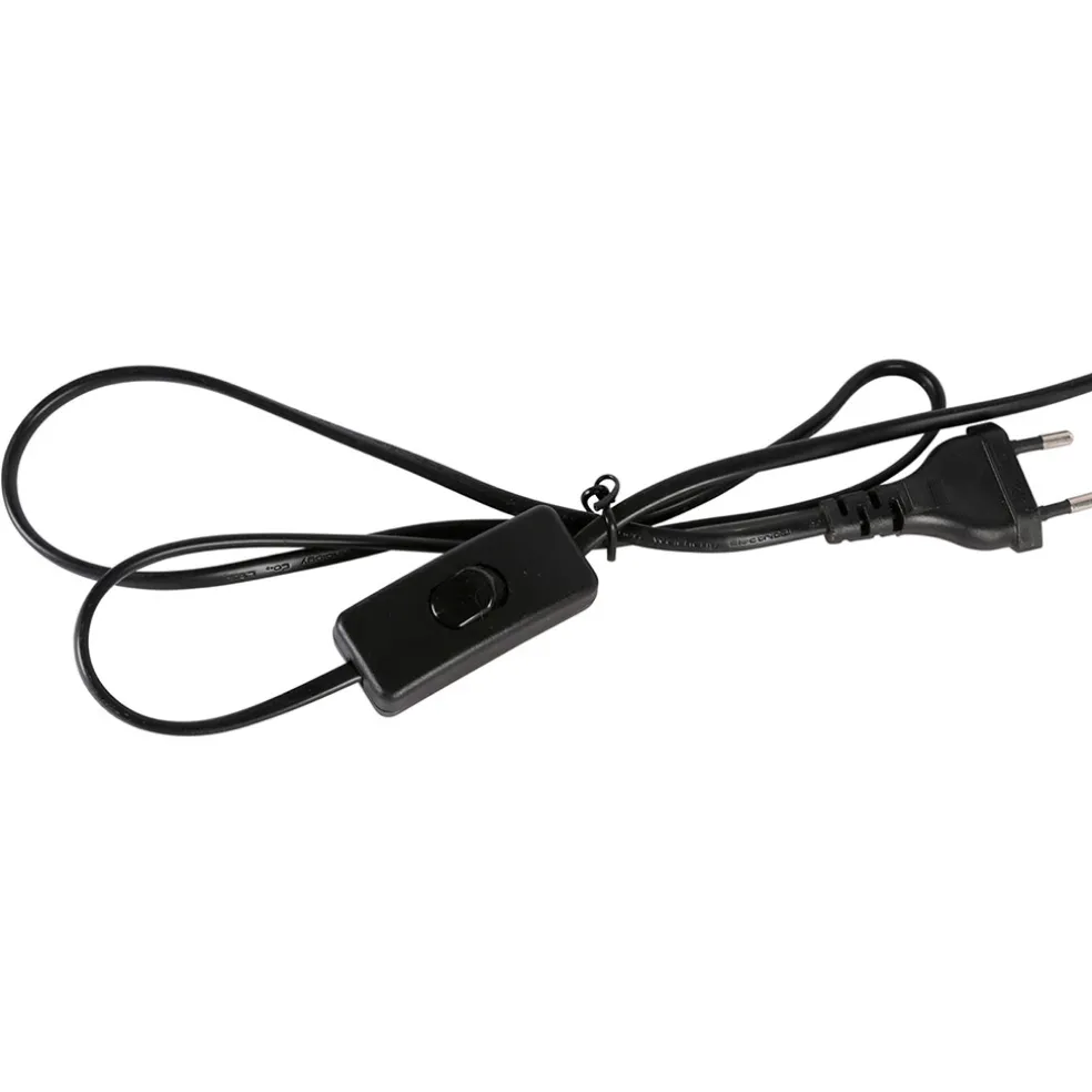 Lampe en fer et verre noir h61cm - Ardecor