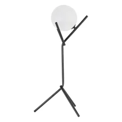 Lampe en fer et verre noir h61cm - Ardecor