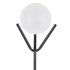 Lampe en fer et verre noir h61cm - Ardecor