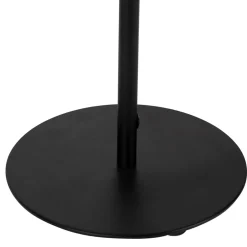 Lampe en fer et verre noir mat h36cm - Ardecor