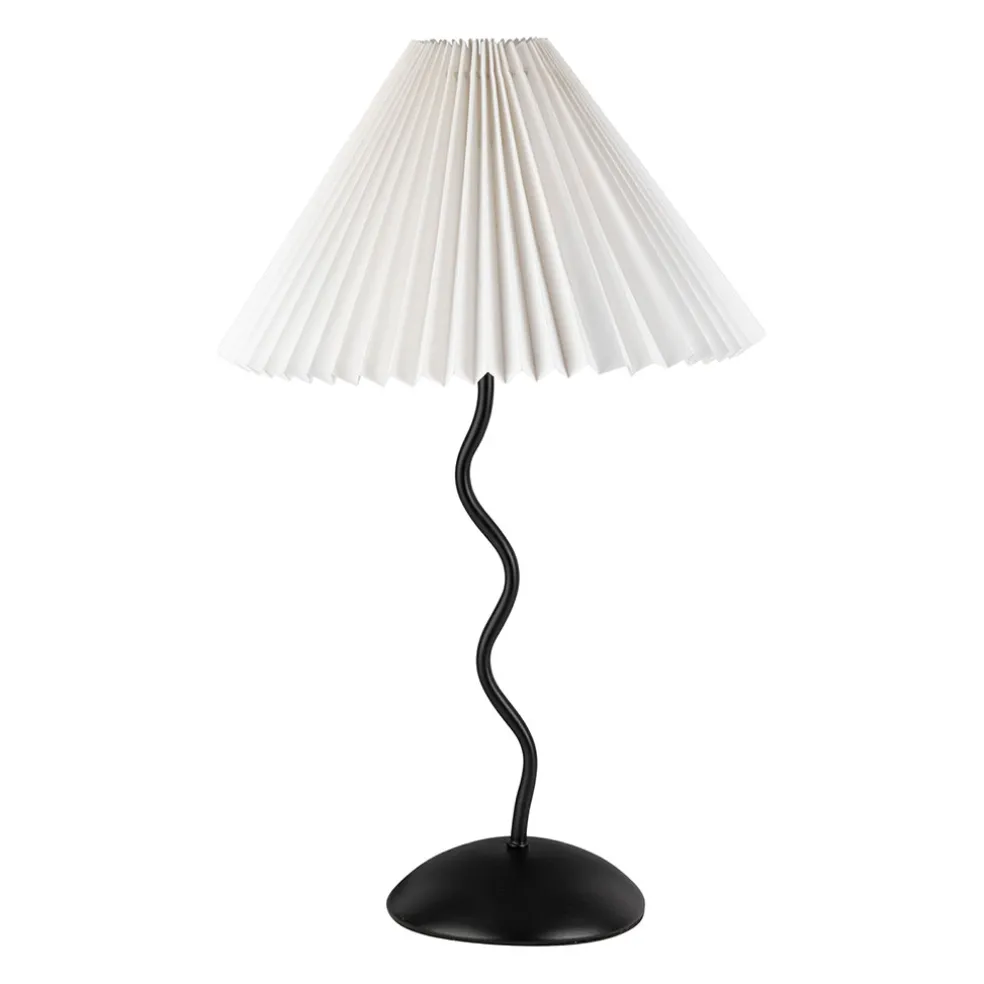 Lampe en fer noir et blanc h50cm - Funky