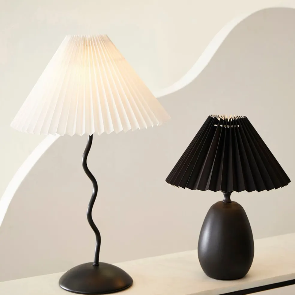 Lampe en fer noir et blanc h50cm - Funky