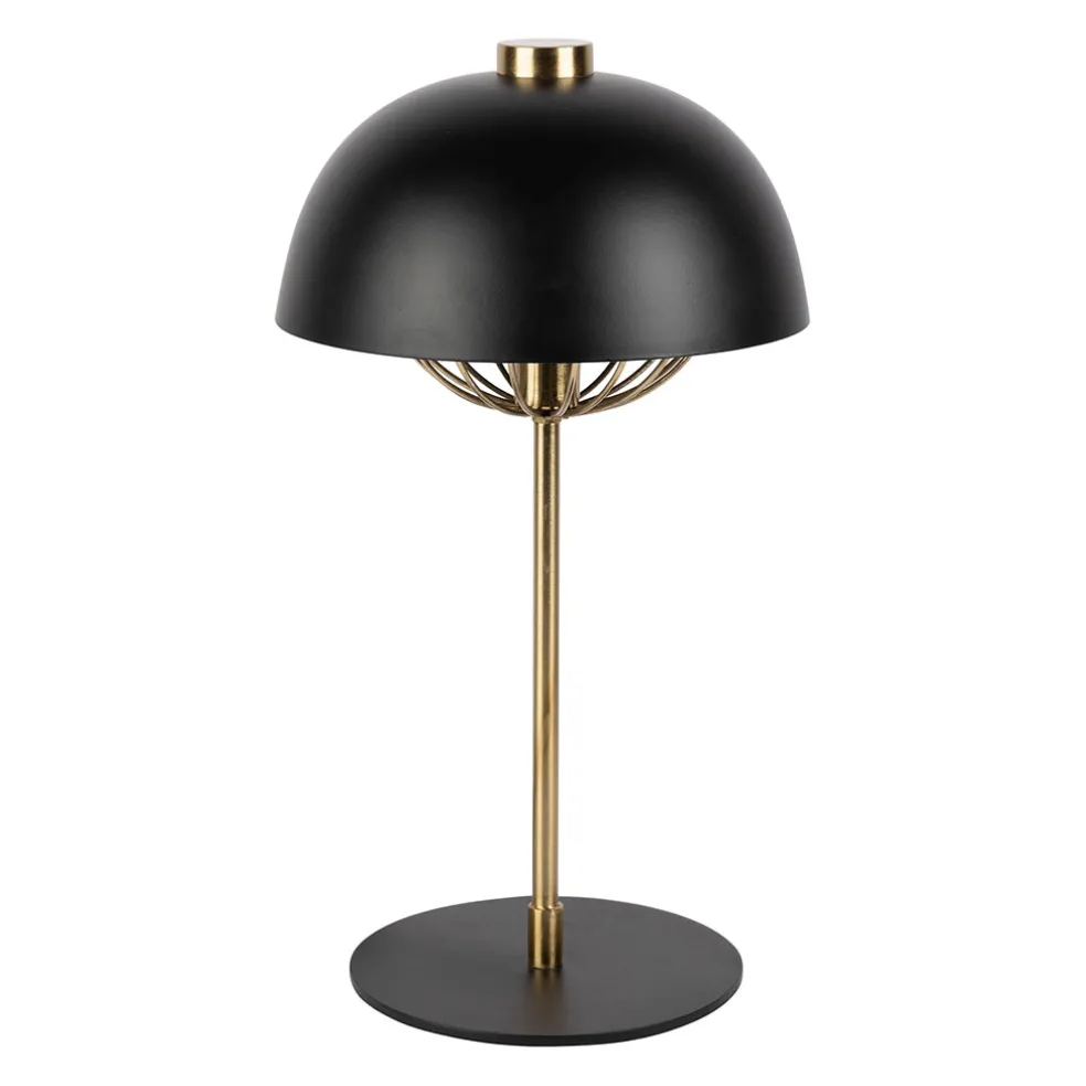 Lampe en fer noir et doré h42cm - Ardecor