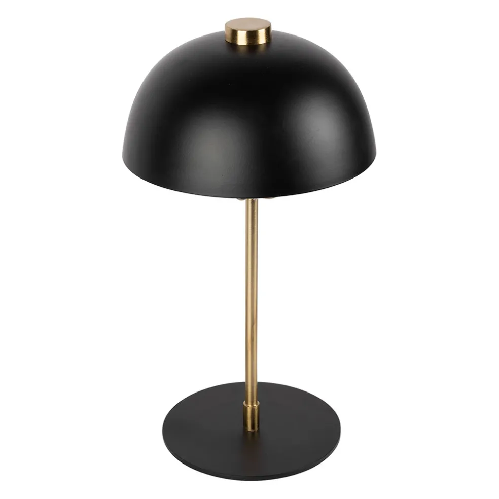 Lampe en fer noir et doré h42cm - Ardecor