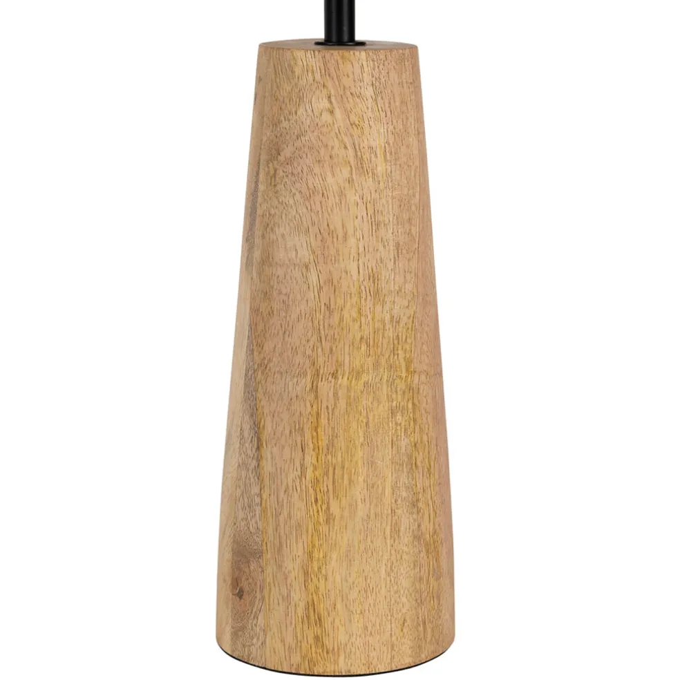 Lampe en manguier et coton naturel h47.5cm - Eterra