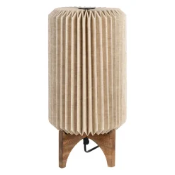 Lampe en manguier et lin naturel h41cm - Fontelo