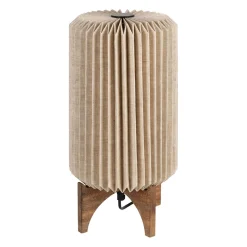 Lampe en manguier et lin naturel h41cm - Fontelo