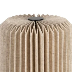 Lampe en manguier et lin naturel h41cm - Fontelo