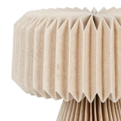 Lampe en papier et coton recyclé beige d33xh33cm - Fontelo