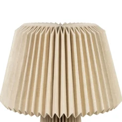 Lampe en papier et lin naturel h94cm - Fontelo