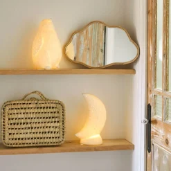 Lampe en porcelaine blanc h26cm - Luna