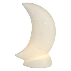 Lampe en porcelaine blanc h26cm - Luna