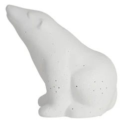 Lampe en porcelaine blanc h18.5cm - Ours Polaire