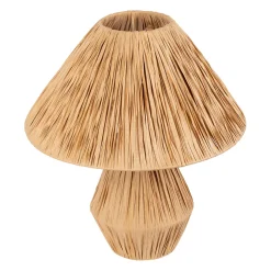 Lampe en raphia et fer naturel h41cm - Calypsa