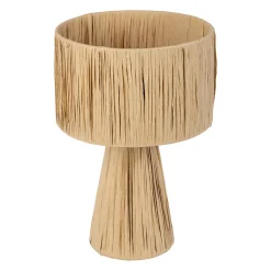 Lampe en raphia et fer naturel h30cm - Organic