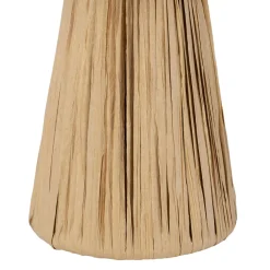 Lampe en raphia et fer naturel h30cm - Organic