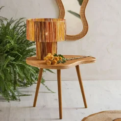 Lampe en raphia multicolore H40cm non électrifiée - Seguia