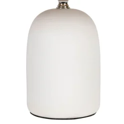 Lampe en terre cuite blanc mate et naturel h32cm - Nira