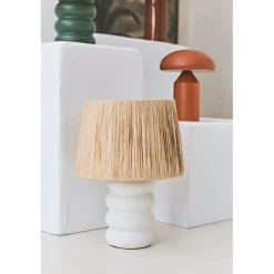 Lampe en terre cuite blanc h36cm - Nira