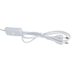 Lampe en terre cuite et lin blanc h59cm - Tahra