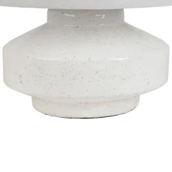 Lampe en terre cuite et lin blanc h44.5cm - Tahra