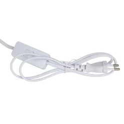 Lampe en terre cuite et lin blanc h47.5cm - Tahra