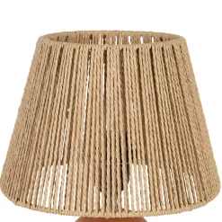 Lampe en terre cuite terracotta mate et naturel h32cm - Nira