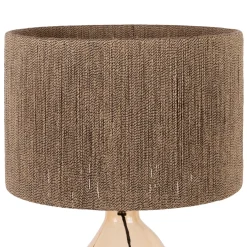 Lampe en verre et jute ambre h60cm - Heliac