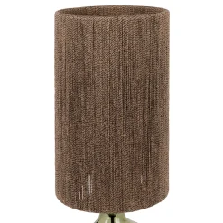 Lampe en verre et jute vert h46cm - Heliac